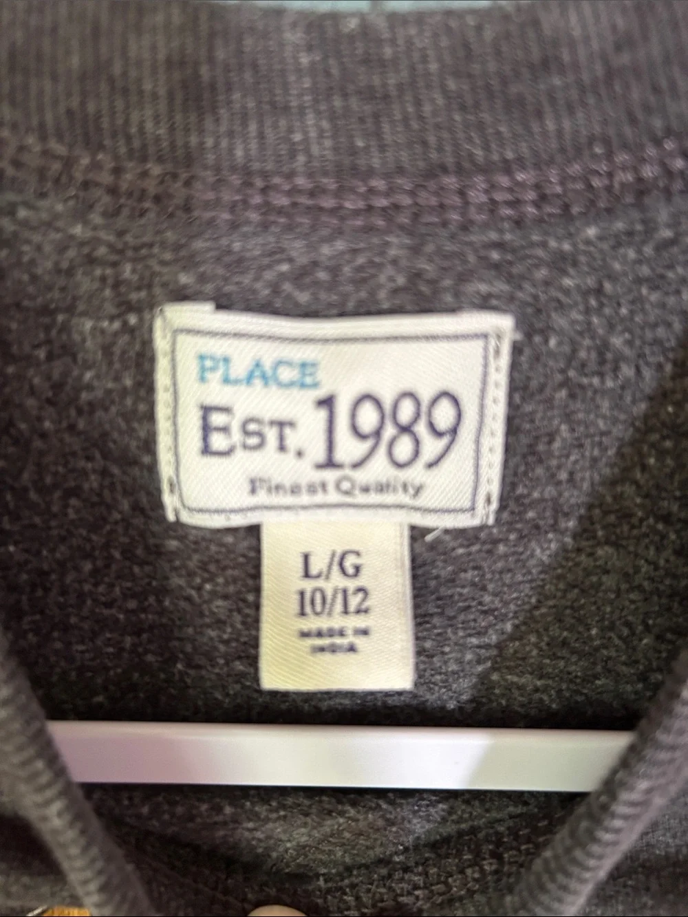 Grey children’s place crewneck sweatshirt size 10/12 large